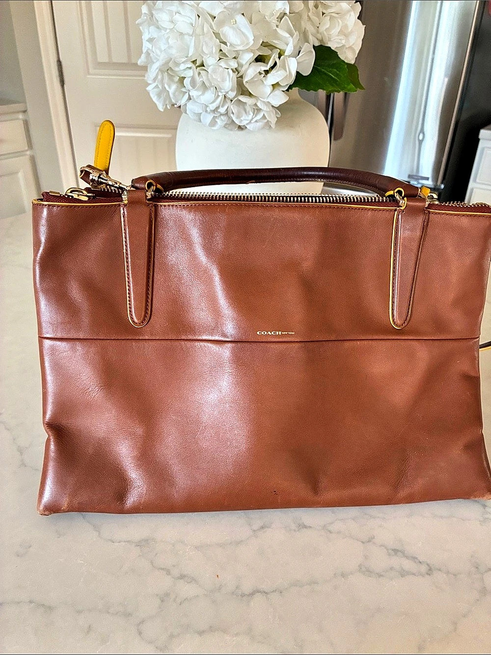 Coach Bleecker Preston Satchel Brown Tote Bag